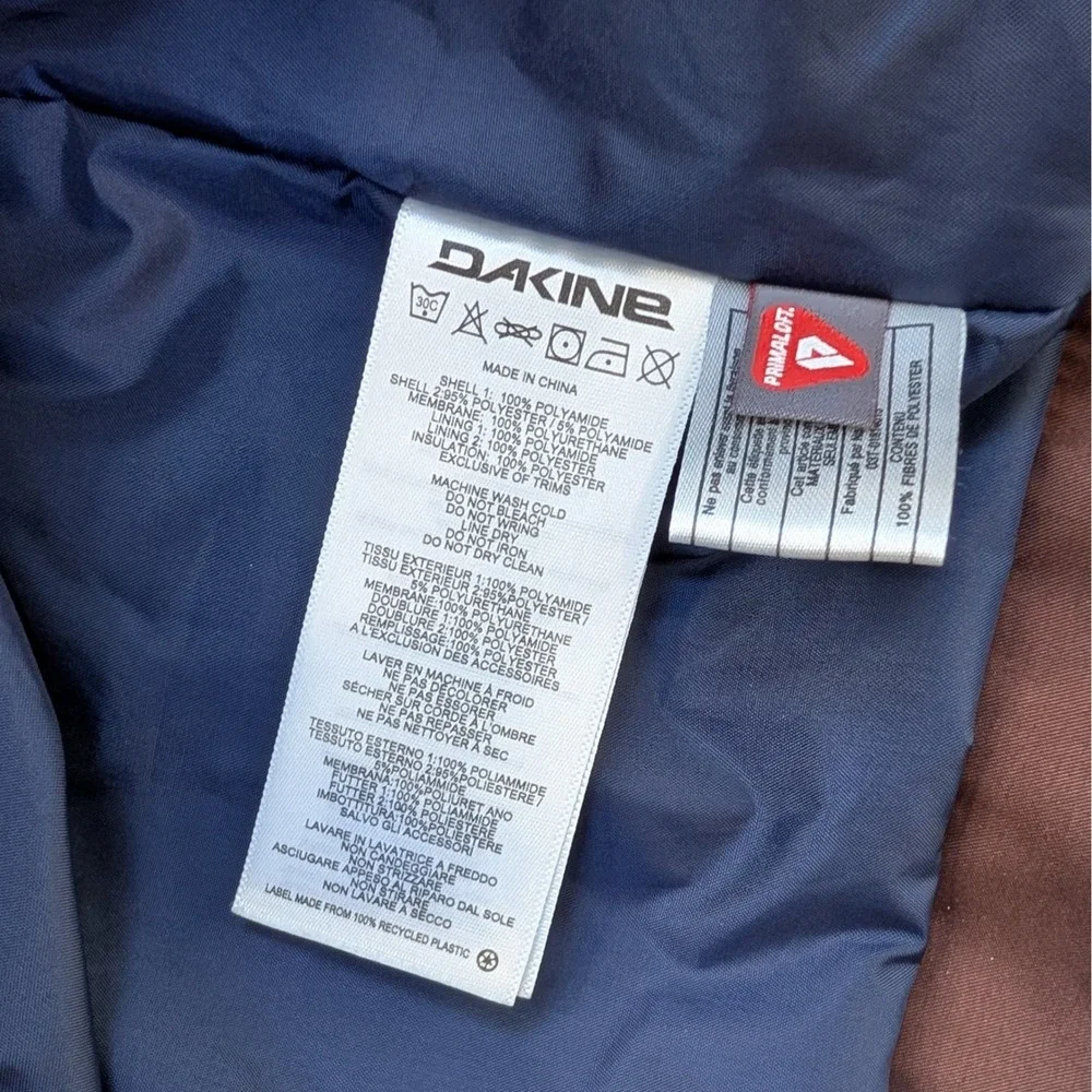 Dakine PrimaLoft Ski Snowboard Jacket Women's Large Hooded Snow Coat